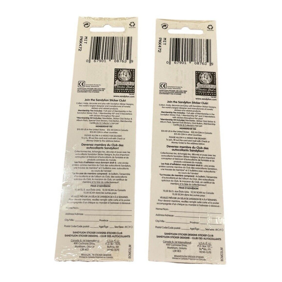 2 Packs of Vintage Sandylion Stickers Jelly Beans Jellybeans PKK472 - Picture 2 of 3